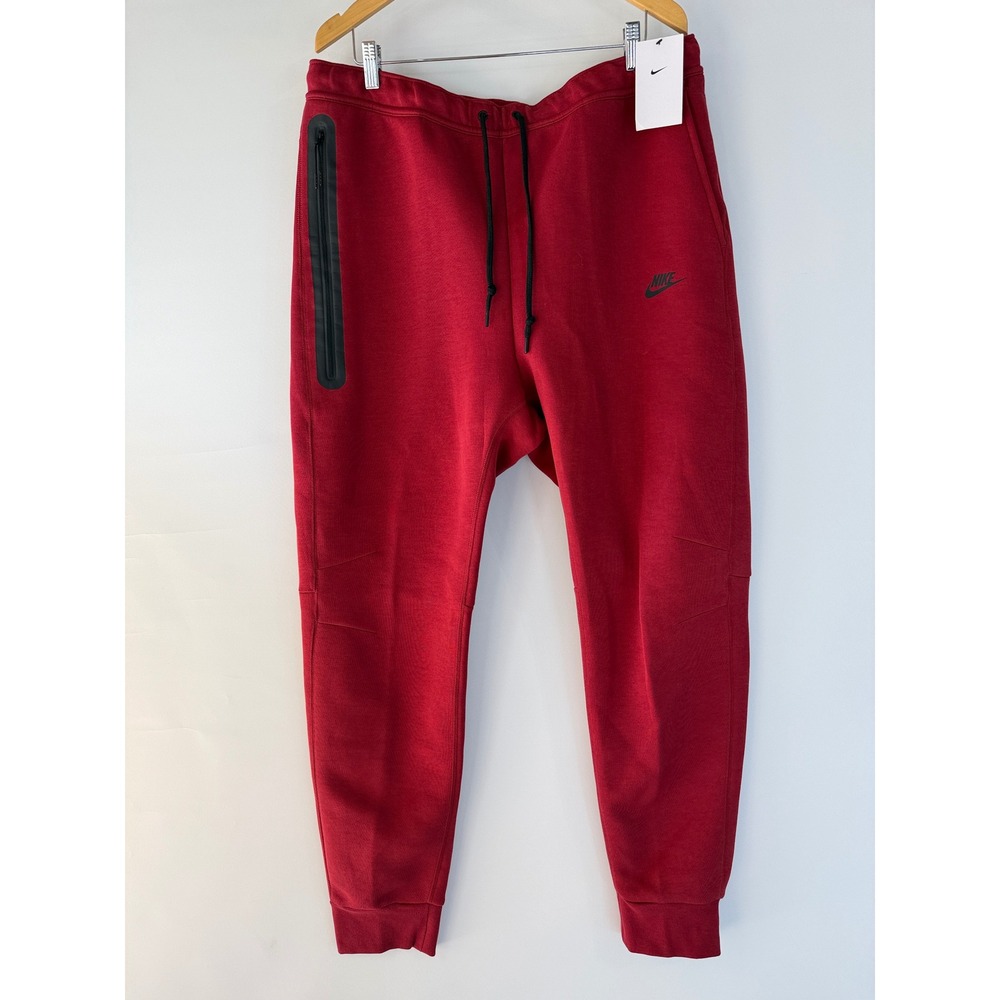 Nike Tech Fleece Joggers Mens XXL-Tall Stanford Red Tapered Sweatpants FQ1884